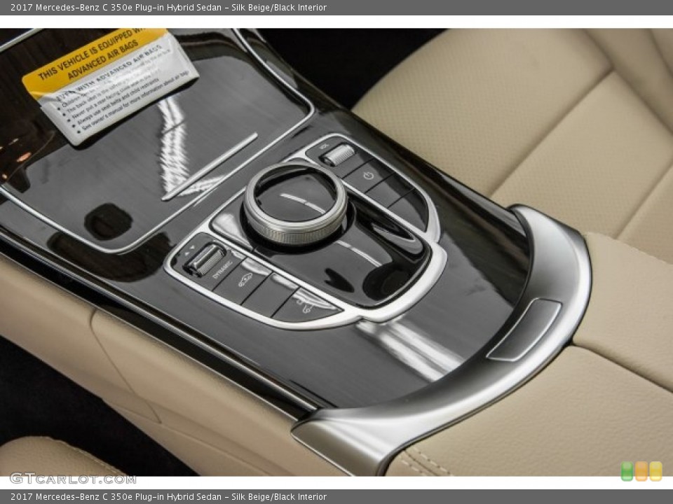 Silk Beige/Black Interior Controls for the 2017 Mercedes-Benz C 350e Plug-in Hybrid Sedan #121806018