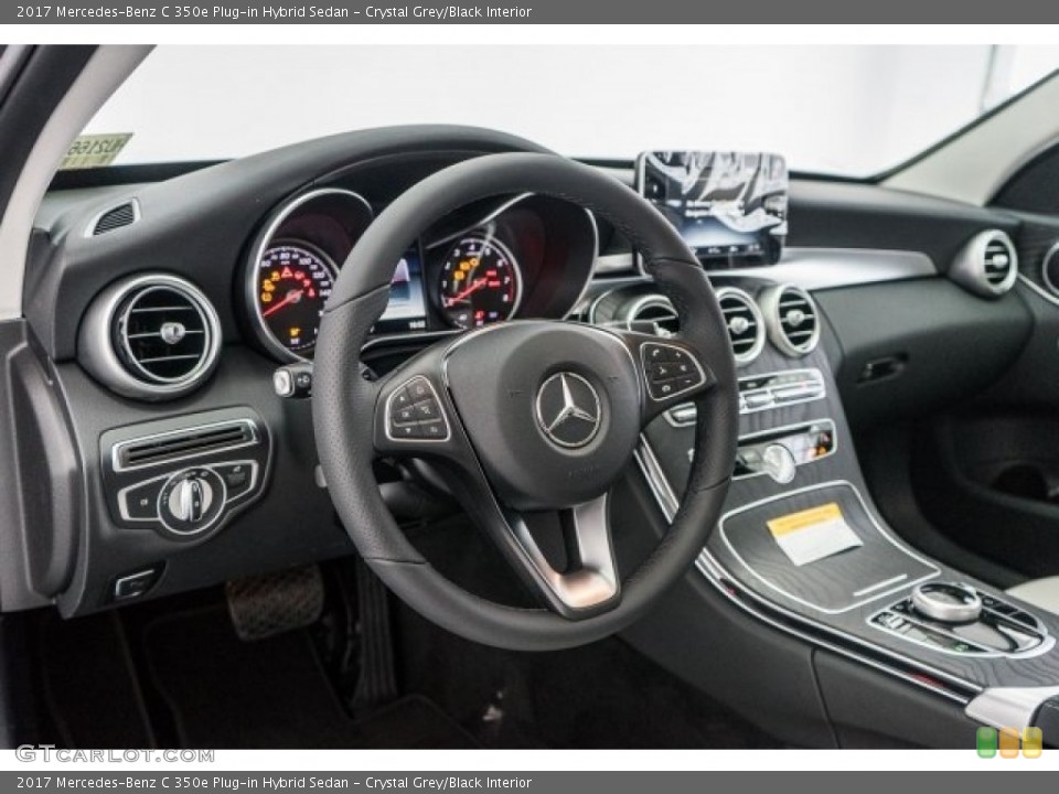 Crystal Grey/Black Interior Dashboard for the 2017 Mercedes-Benz C 350e Plug-in Hybrid Sedan #121806417