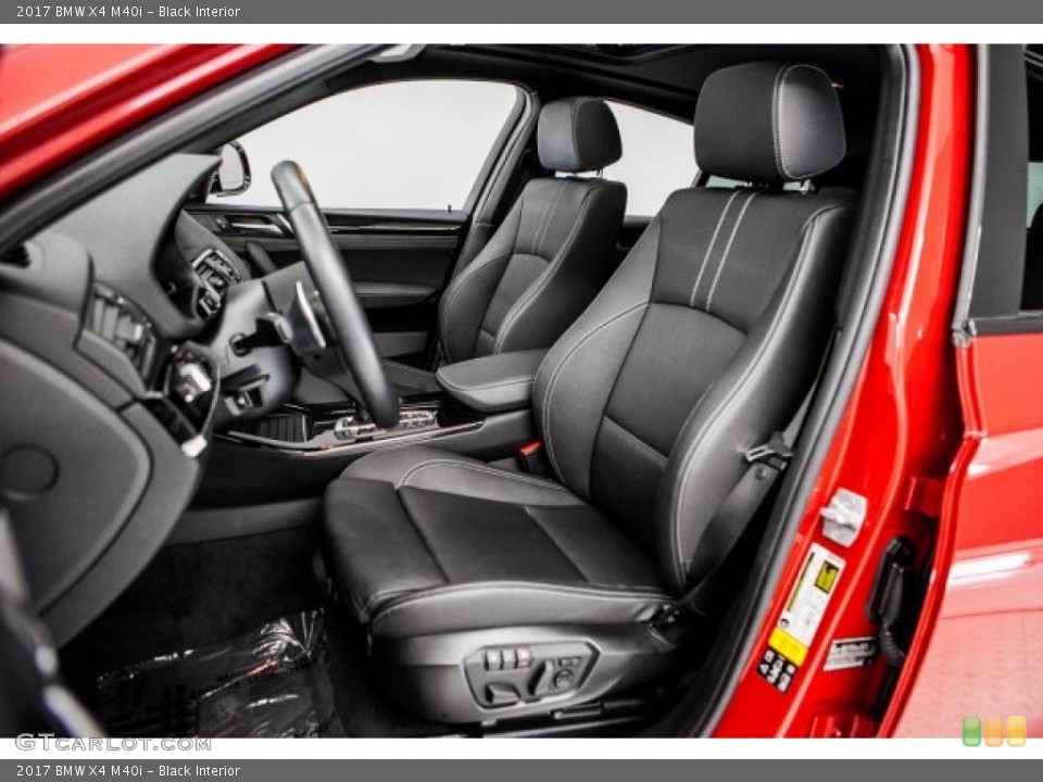 Black Interior Front Seat for the 2017 BMW X4 M40i #121807083