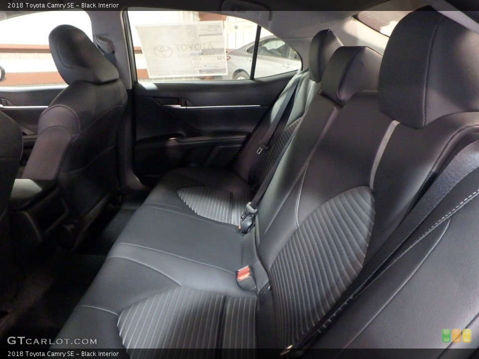 Black Interior Rear Seat for the 2018 Toyota Camry SE #121812335