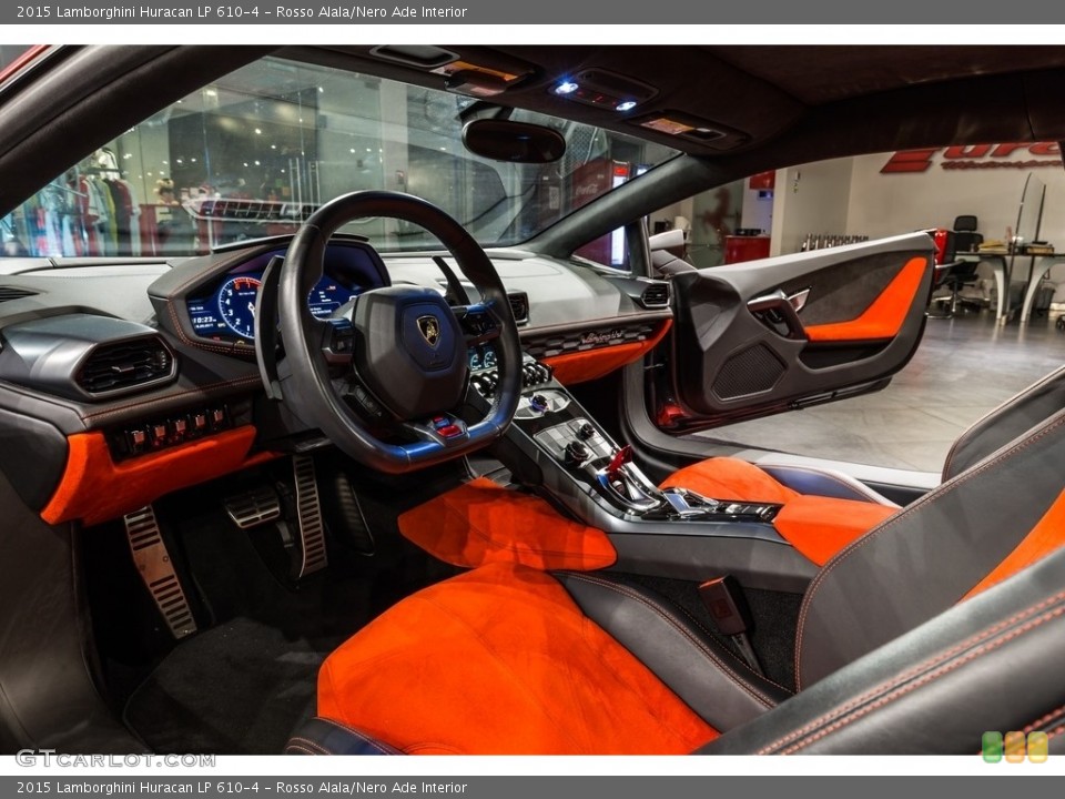 Rosso Alala/Nero Ade Interior Photo for the 2015 Lamborghini Huracan LP 610-4 #121813228