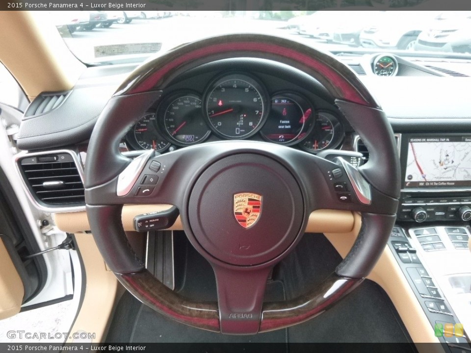 Luxor Beige Interior Steering Wheel for the 2015 Porsche Panamera 4 #121819555