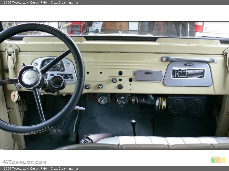 Gray/Cream Interior Dashboard for the 1966 Toyota Land Cruiser FJ40 #121825104