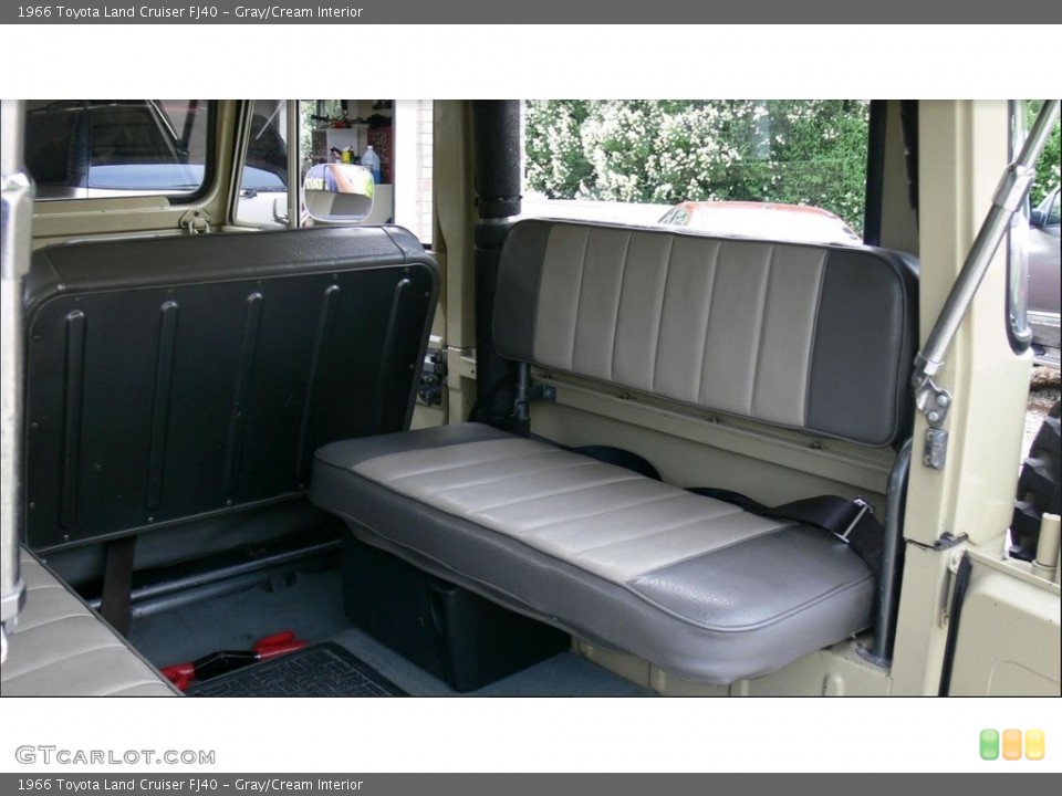 Gray/Cream Interior Rear Seat for the 1966 Toyota Land Cruiser FJ40 #121825176