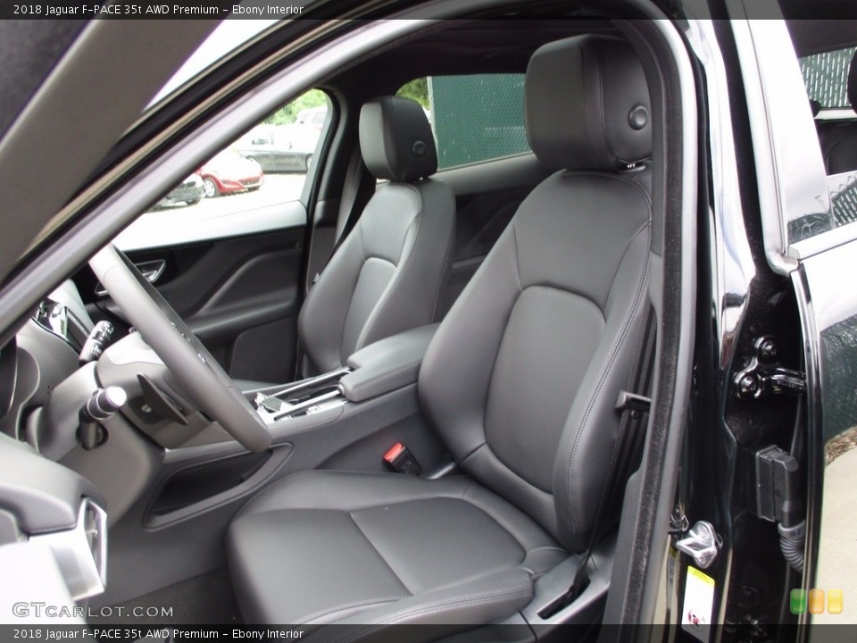 Ebony Interior Front Seat for the 2018 Jaguar F-PACE 35t AWD Premium #121829757