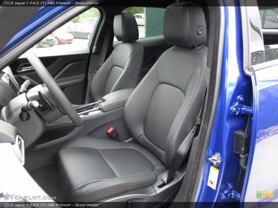 Ebony Interior Front Seat for the 2018 Jaguar F-PACE 25t AWD Premium #121832657