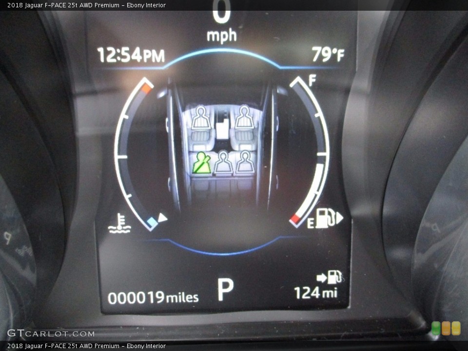 Ebony Interior Gauges for the 2018 Jaguar F-PACE 25t AWD Premium #121832850