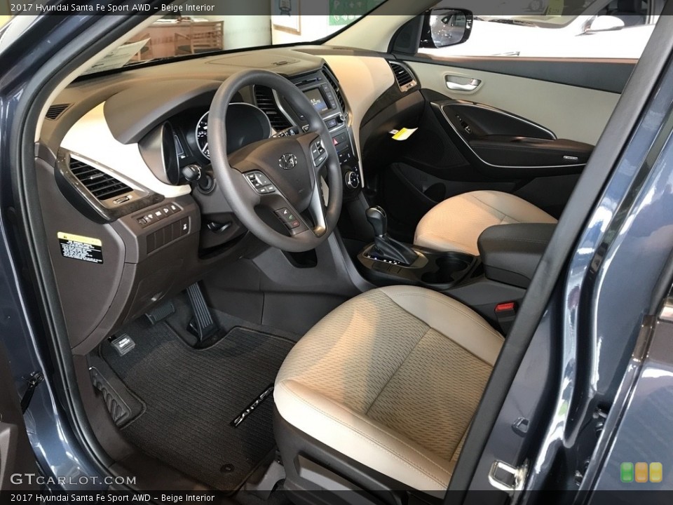 Beige Interior Front Seat for the 2017 Hyundai Santa Fe Sport AWD #121850207