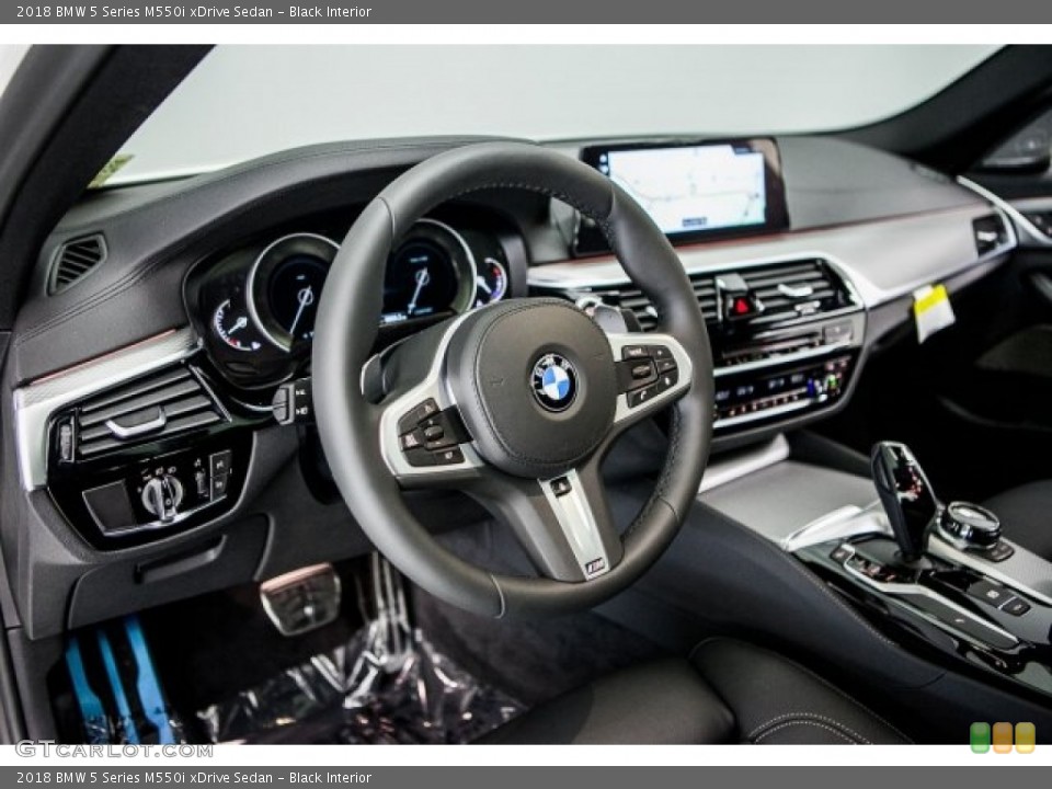 Black Interior Dashboard for the 2018 BMW 5 Series M550i xDrive Sedan #121855160