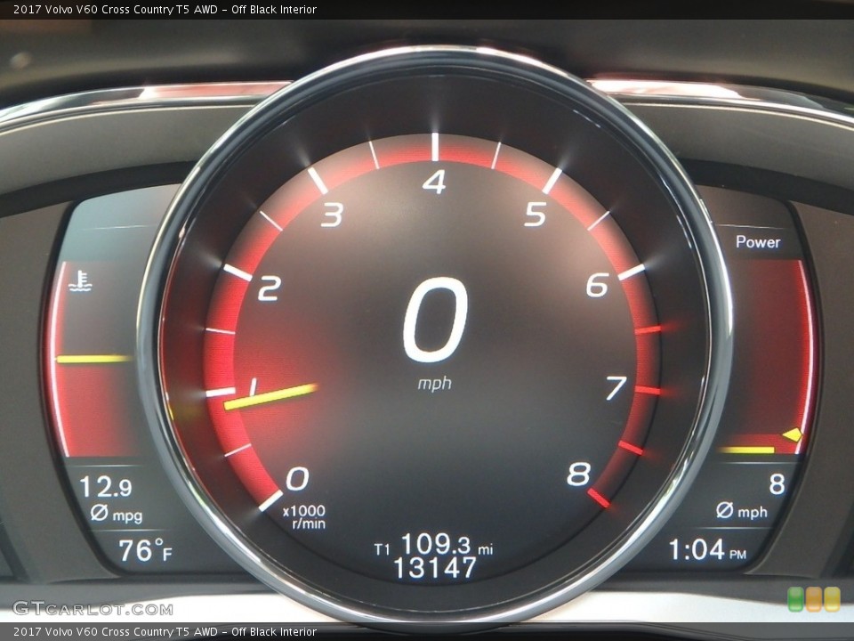 Off Black Interior Gauges for the 2017 Volvo V60 Cross Country T5 AWD #121856300