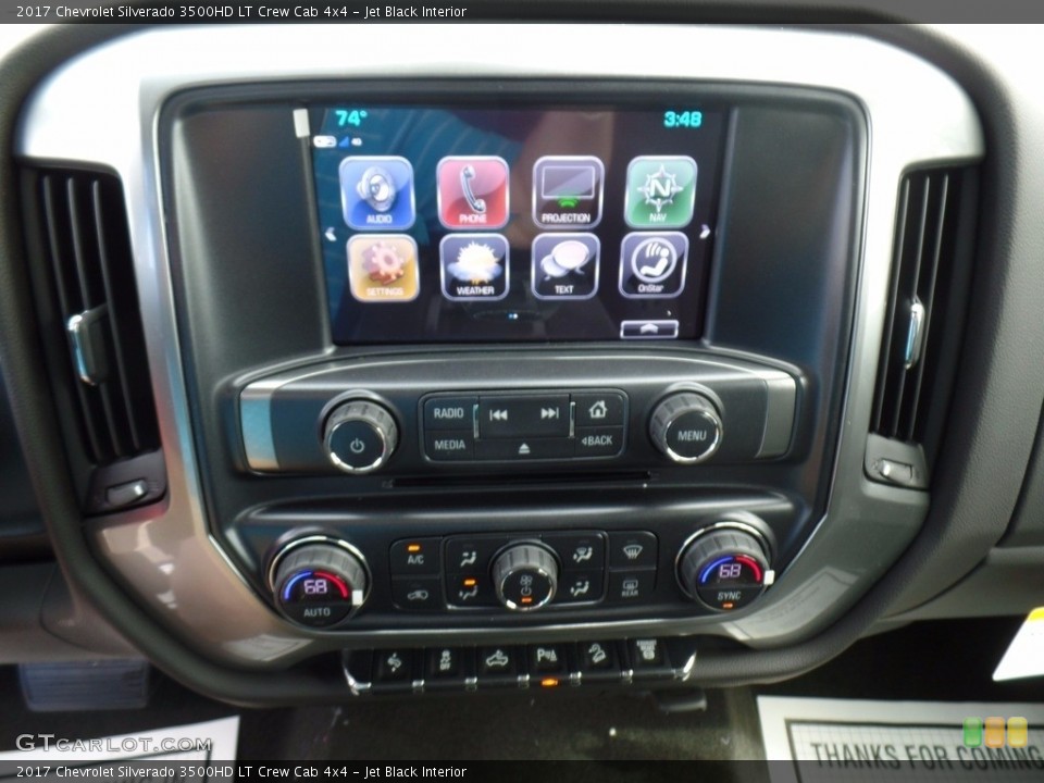Jet Black Interior Controls for the 2017 Chevrolet Silverado 3500HD LT Crew Cab 4x4 #121857725