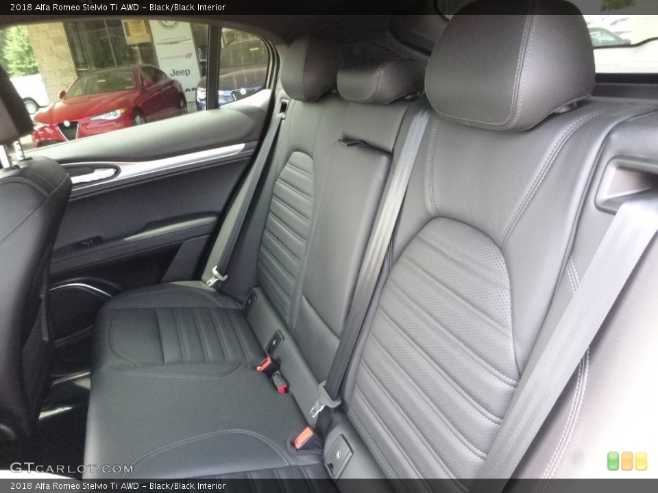 Black/Black Interior Rear Seat for the 2018 Alfa Romeo Stelvio Ti AWD #121873462