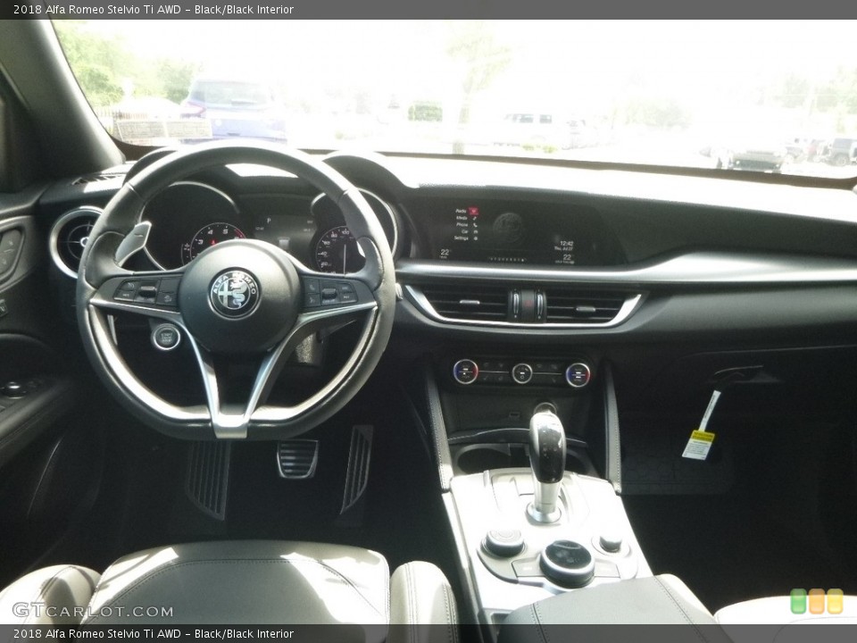 Black/Black Interior Dashboard for the 2018 Alfa Romeo Stelvio Ti AWD #121873486