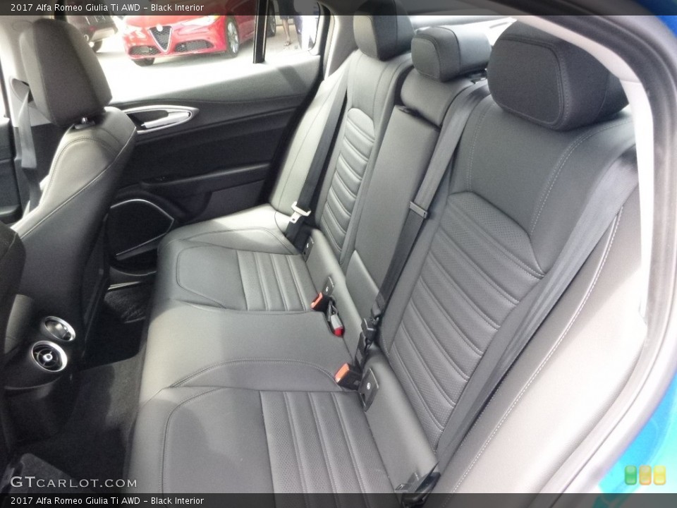 Black Interior Rear Seat for the 2017 Alfa Romeo Giulia Ti AWD #121874239