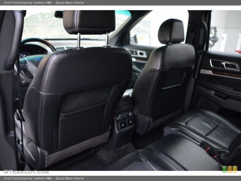 Ebony Black Interior Rear Seat for the 2016 Ford Explorer Limited 4WD #121875310