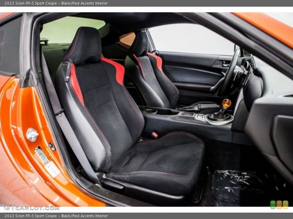 Black/Red Accents Interior Front Seat for the 2013 Scion FR-S Sport Coupe #121879804