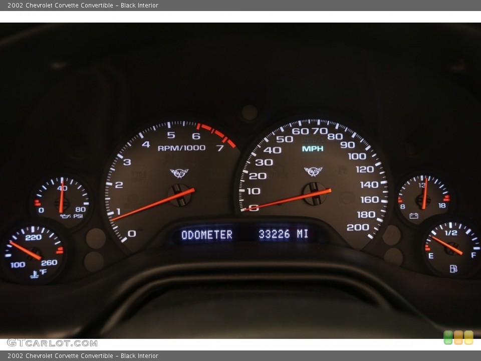 Black Interior Gauges for the 2002 Chevrolet Corvette Convertible #121888084