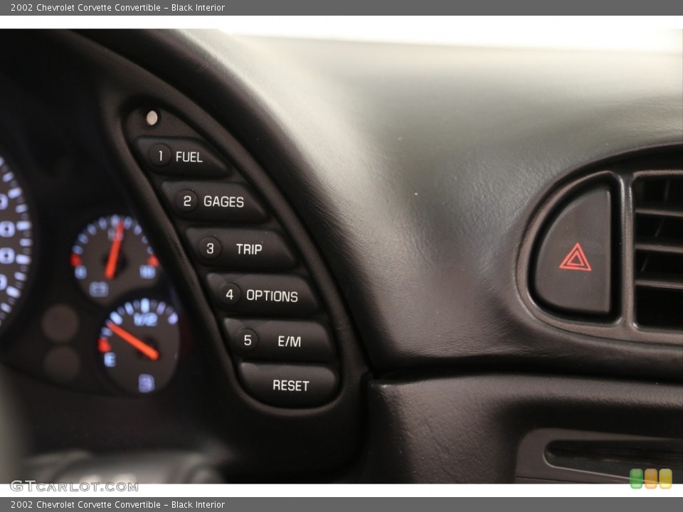 Black Interior Controls for the 2002 Chevrolet Corvette Convertible #121888120