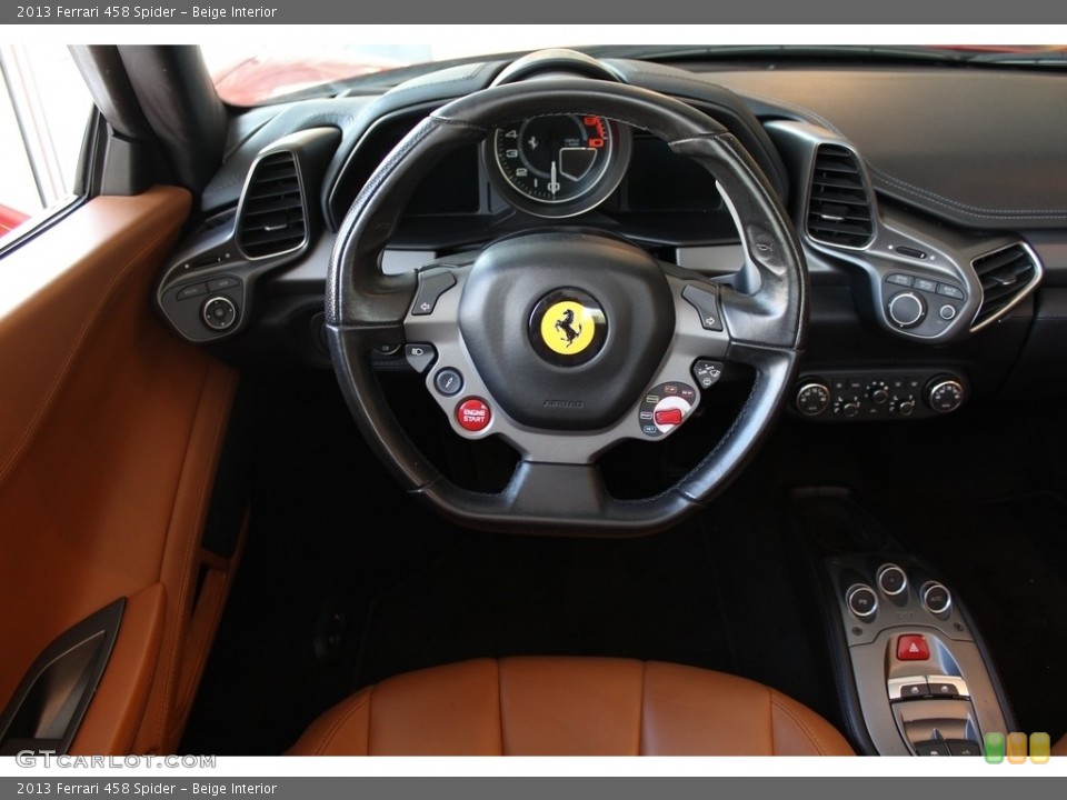Beige Interior Steering Wheel for the 2013 Ferrari 458 Spider #121907086