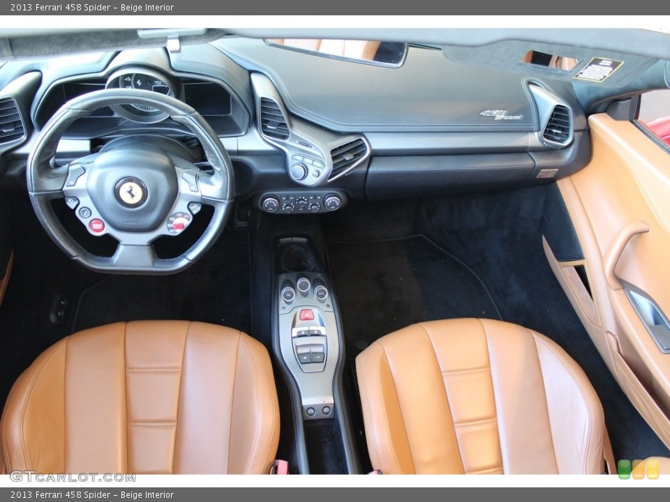 Beige Interior Dashboard for the 2013 Ferrari 458 Spider #121907110