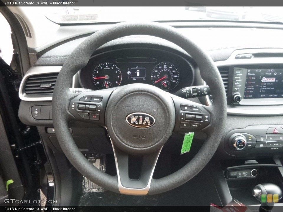 Black Interior Steering Wheel for the 2018 Kia Sorento LX AWD #121916986