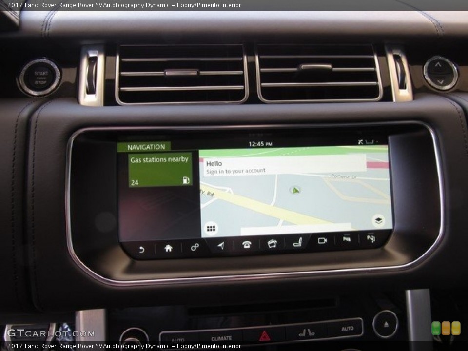 Ebony/Pimento Interior Navigation for the 2017 Land Rover Range Rover SVAutobiography Dynamic #121923459