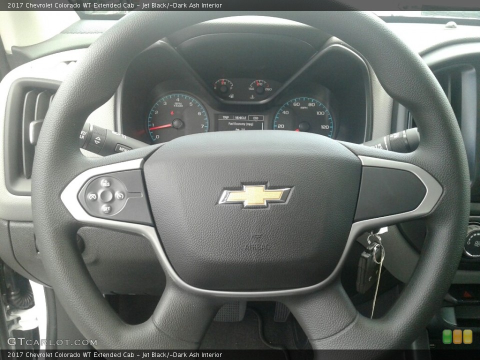 Jet Black/­Dark Ash Interior Steering Wheel for the 2017 Chevrolet Colorado WT Extended Cab #121935520