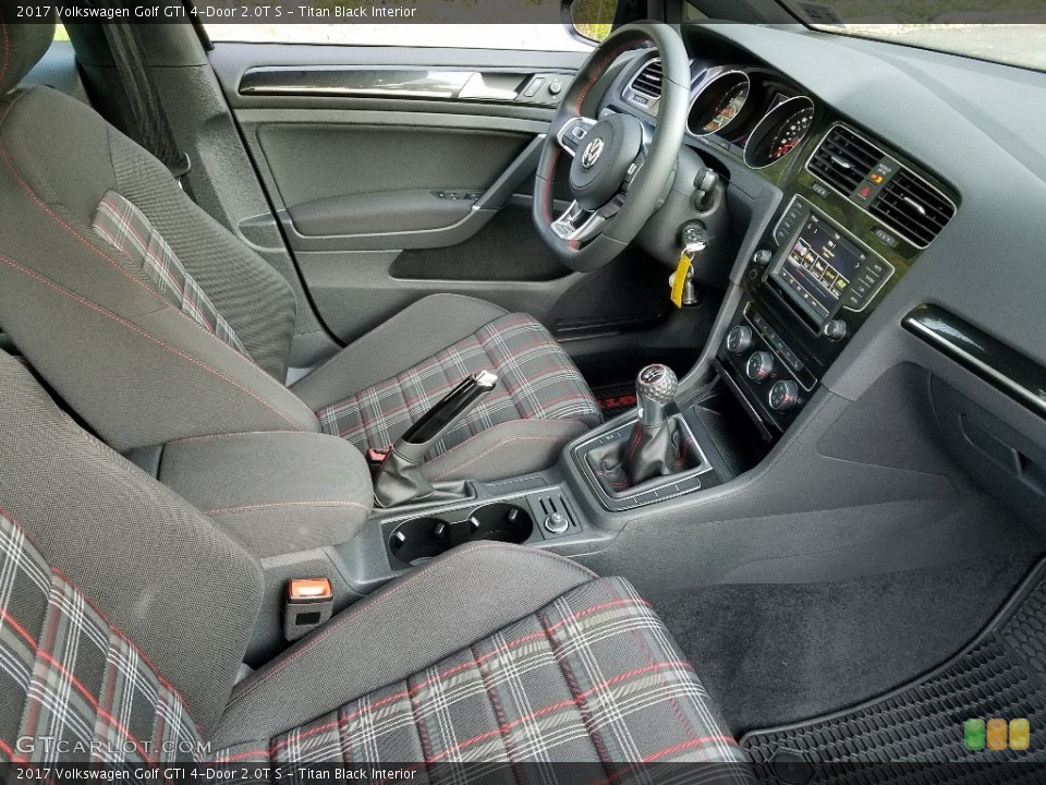 Titan Black Interior Front Seat for the 2017 Volkswagen Golf GTI 4-Door 2.0T S #121944301