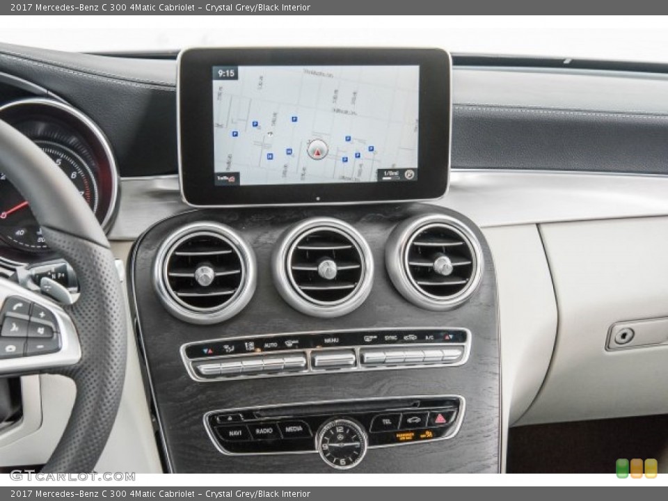 Crystal Grey/Black Interior Controls for the 2017 Mercedes-Benz C 300 4Matic Cabriolet #121965893