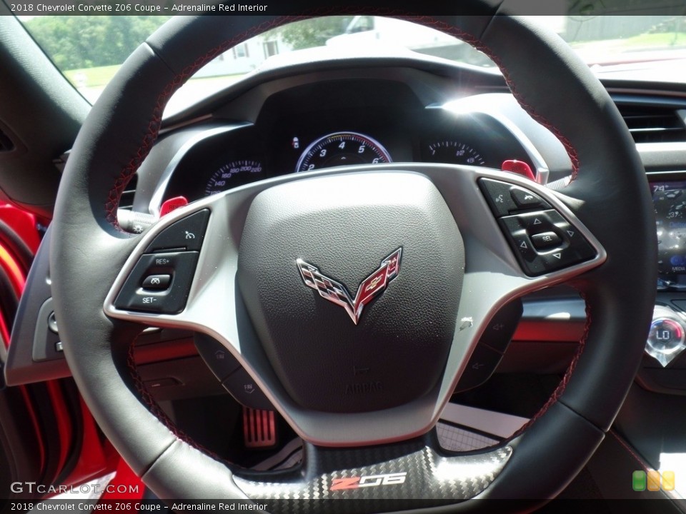 Adrenaline Red Interior Steering Wheel for the 2018 Chevrolet Corvette Z06 Coupe #121985258
