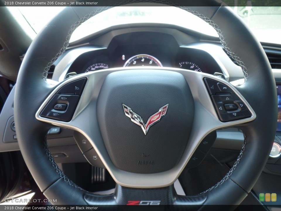 Jet Black Interior Steering Wheel for the 2018 Chevrolet Corvette Z06 Coupe #121986512