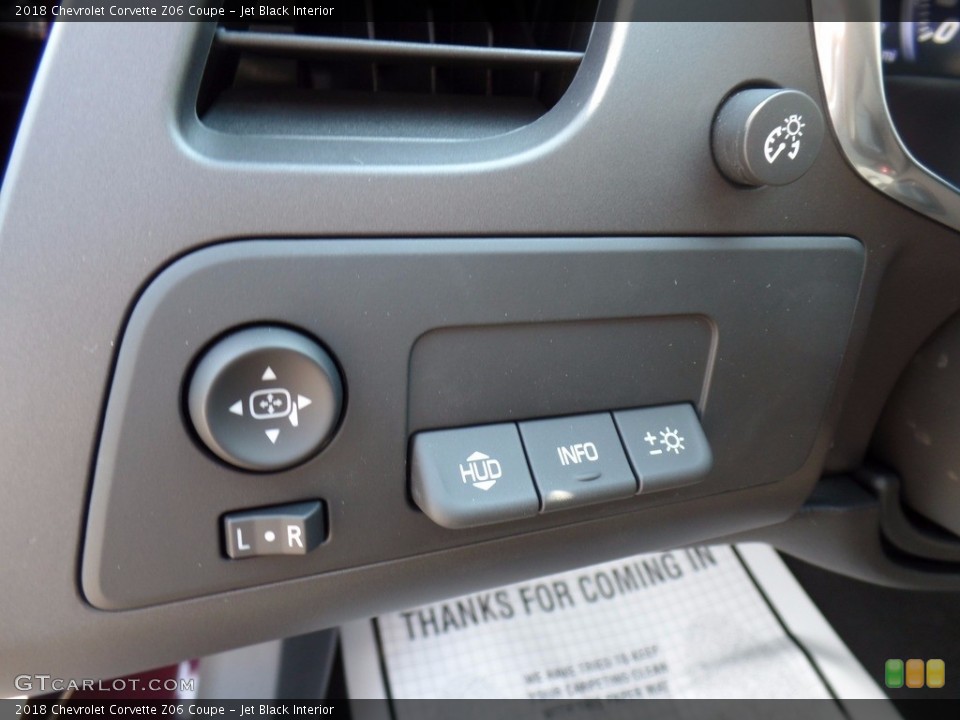 Jet Black Interior Controls for the 2018 Chevrolet Corvette Z06 Coupe #121986587