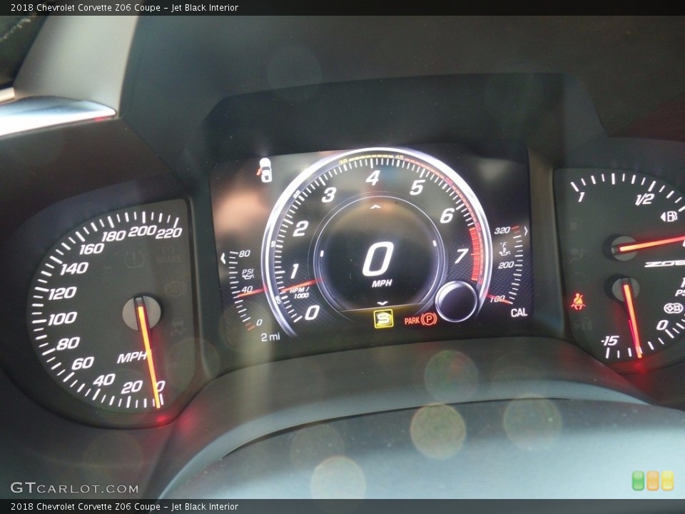 Jet Black Interior Gauges for the 2018 Chevrolet Corvette Z06 Coupe #121986605