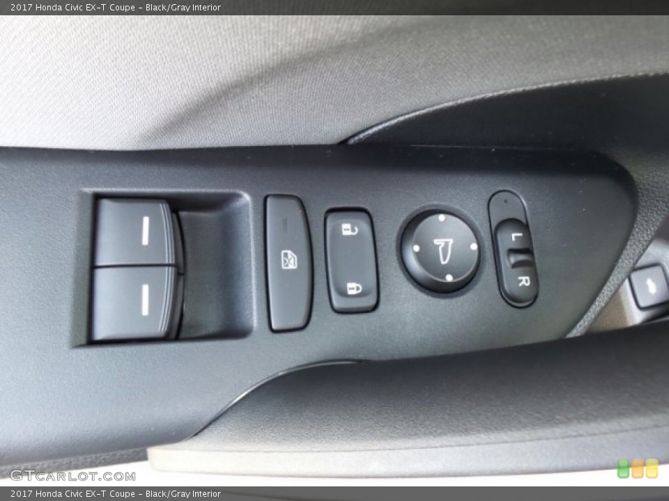 Black/Gray Interior Controls for the 2017 Honda Civic EX-T Coupe #122001120