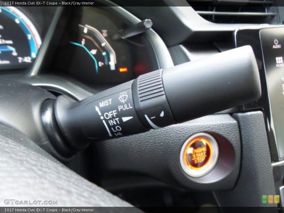 Black/Gray Interior Controls for the 2017 Honda Civic EX-T Coupe #122001252