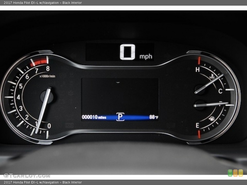 Black Interior Gauges for the 2017 Honda Pilot EX-L w/Navigation #122011056