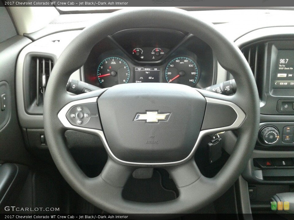 Jet Black/­Dark Ash Interior Steering Wheel for the 2017 Chevrolet Colorado WT Crew Cab #122025467