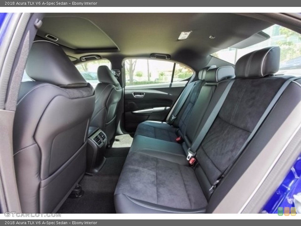 Ebony Interior Rear Seat for the 2018 Acura TLX V6 A-Spec Sedan #122043212