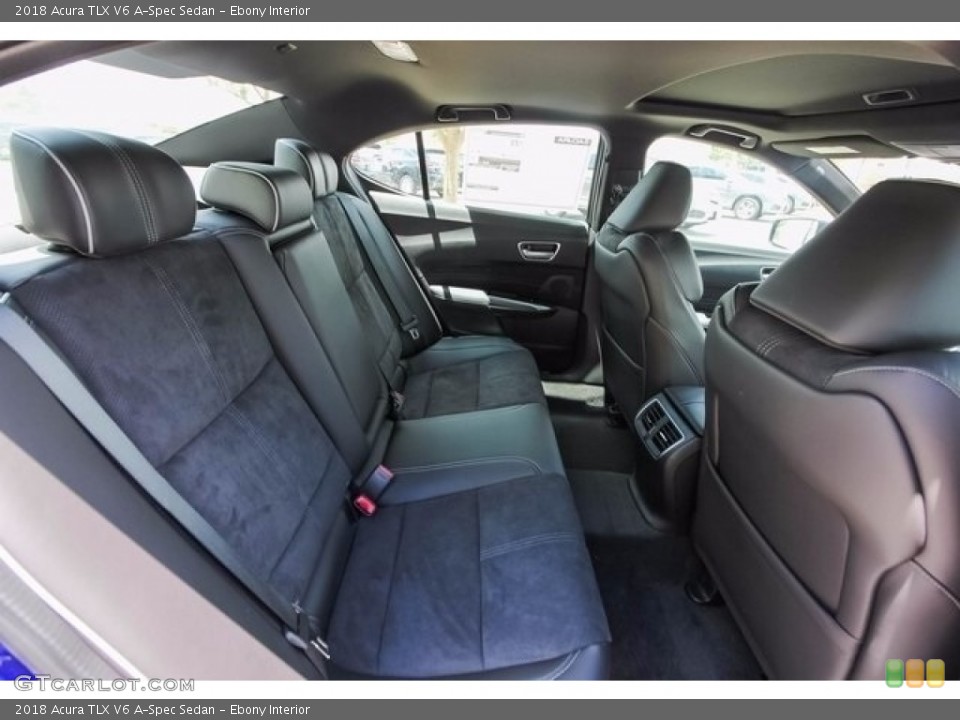 Ebony Interior Rear Seat for the 2018 Acura TLX V6 A-Spec Sedan #122043257