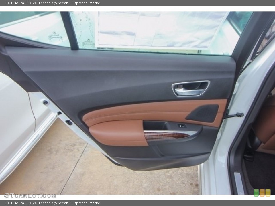Espresso Interior Door Panel for the 2018 Acura TLX V6 Technology Sedan #122044544