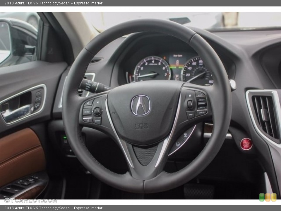 Espresso Interior Steering Wheel for the 2018 Acura TLX V6 Technology Sedan #122044676