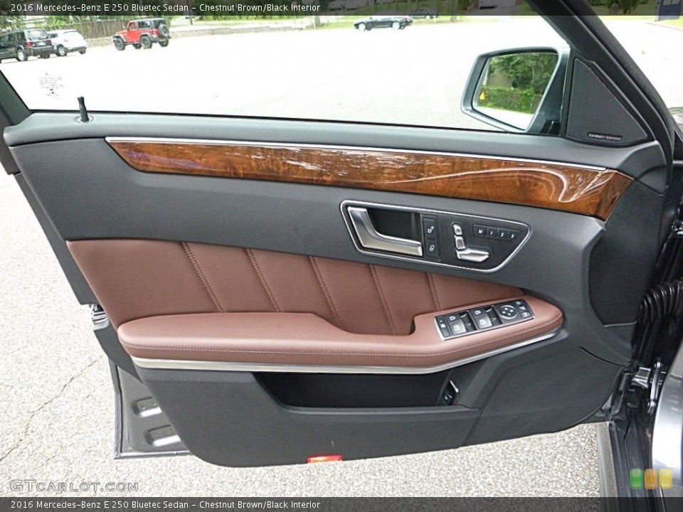 Chestnut Brown/Black Interior Door Panel for the 2016 Mercedes-Benz E 250 Bluetec Sedan #122056357