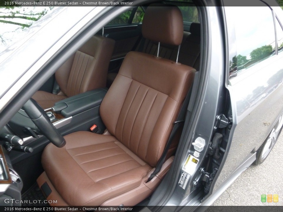 Chestnut Brown/Black Interior Front Seat for the 2016 Mercedes-Benz E 250 Bluetec Sedan #122056408
