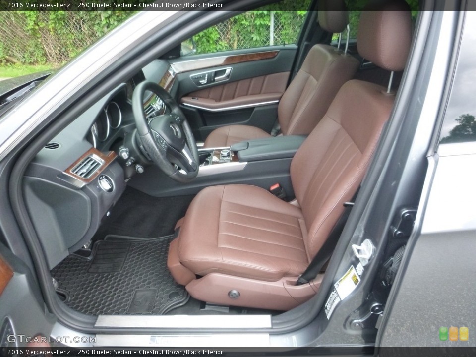 Chestnut Brown/Black Interior Front Seat for the 2016 Mercedes-Benz E 250 Bluetec Sedan #122056438