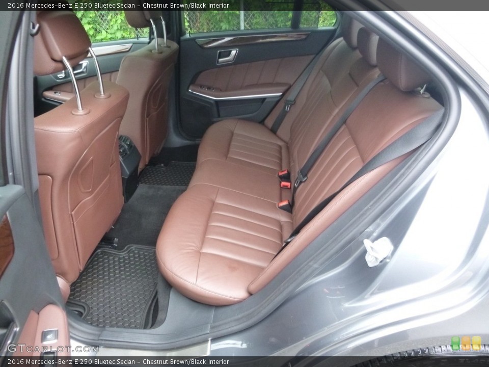 Chestnut Brown/Black Interior Rear Seat for the 2016 Mercedes-Benz E 250 Bluetec Sedan #122056549
