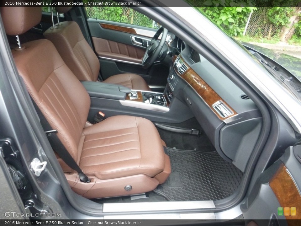 Chestnut Brown/Black 2016 Mercedes-Benz E Interiors