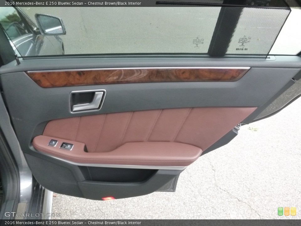 Chestnut Brown/Black Interior Door Panel for the 2016 Mercedes-Benz E 250 Bluetec Sedan #122056681