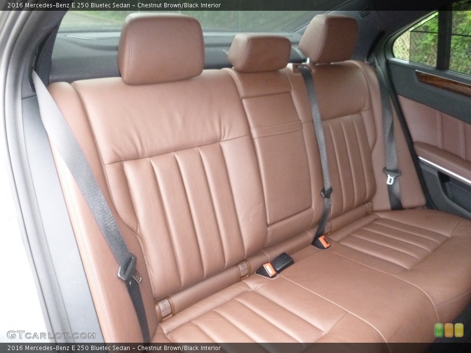 Chestnut Brown/Black Interior Rear Seat for the 2016 Mercedes-Benz E 250 Bluetec Sedan #122056738