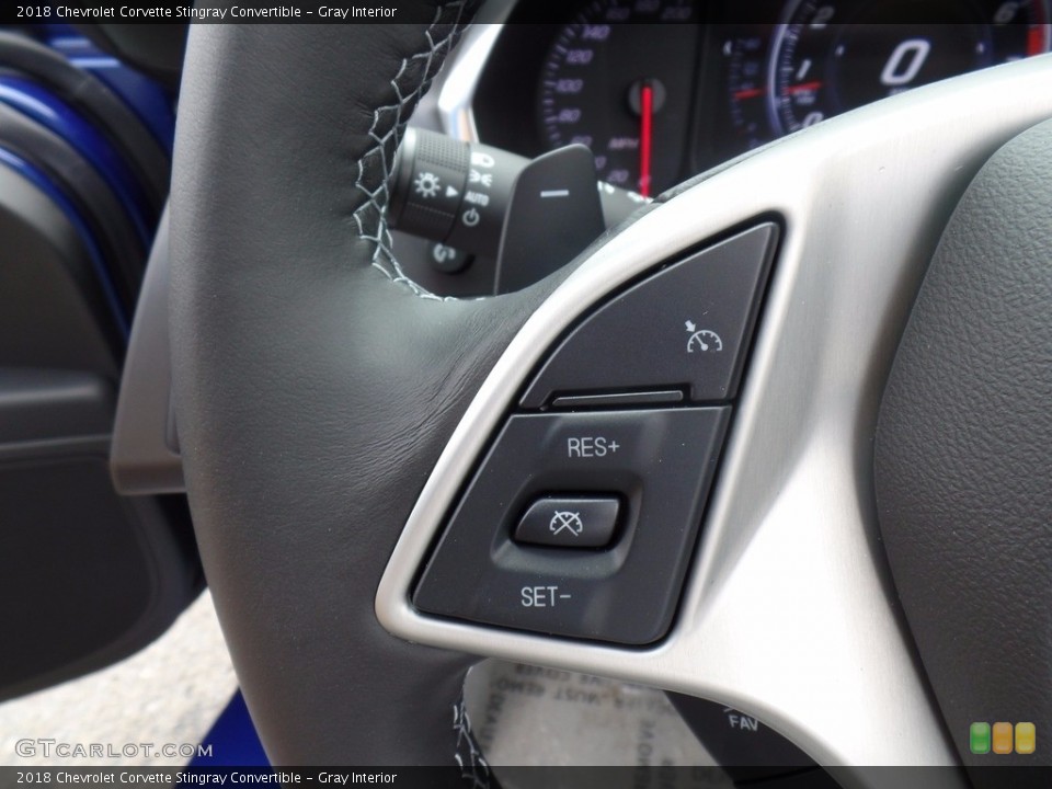 Gray Interior Controls for the 2018 Chevrolet Corvette Stingray Convertible #122060461