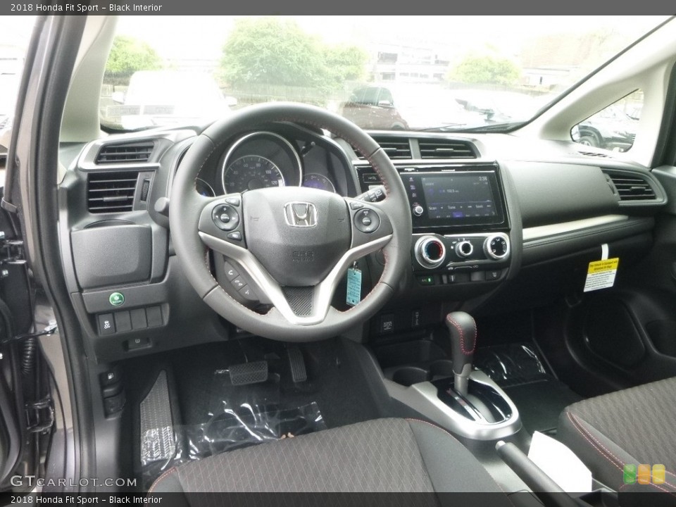Black Interior Dashboard for the 2018 Honda Fit Sport #122070788